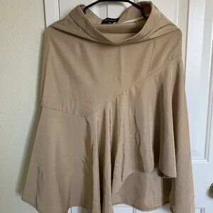 Urban Revivo Women Asym Ruffle Skirt, Tan, Size S
